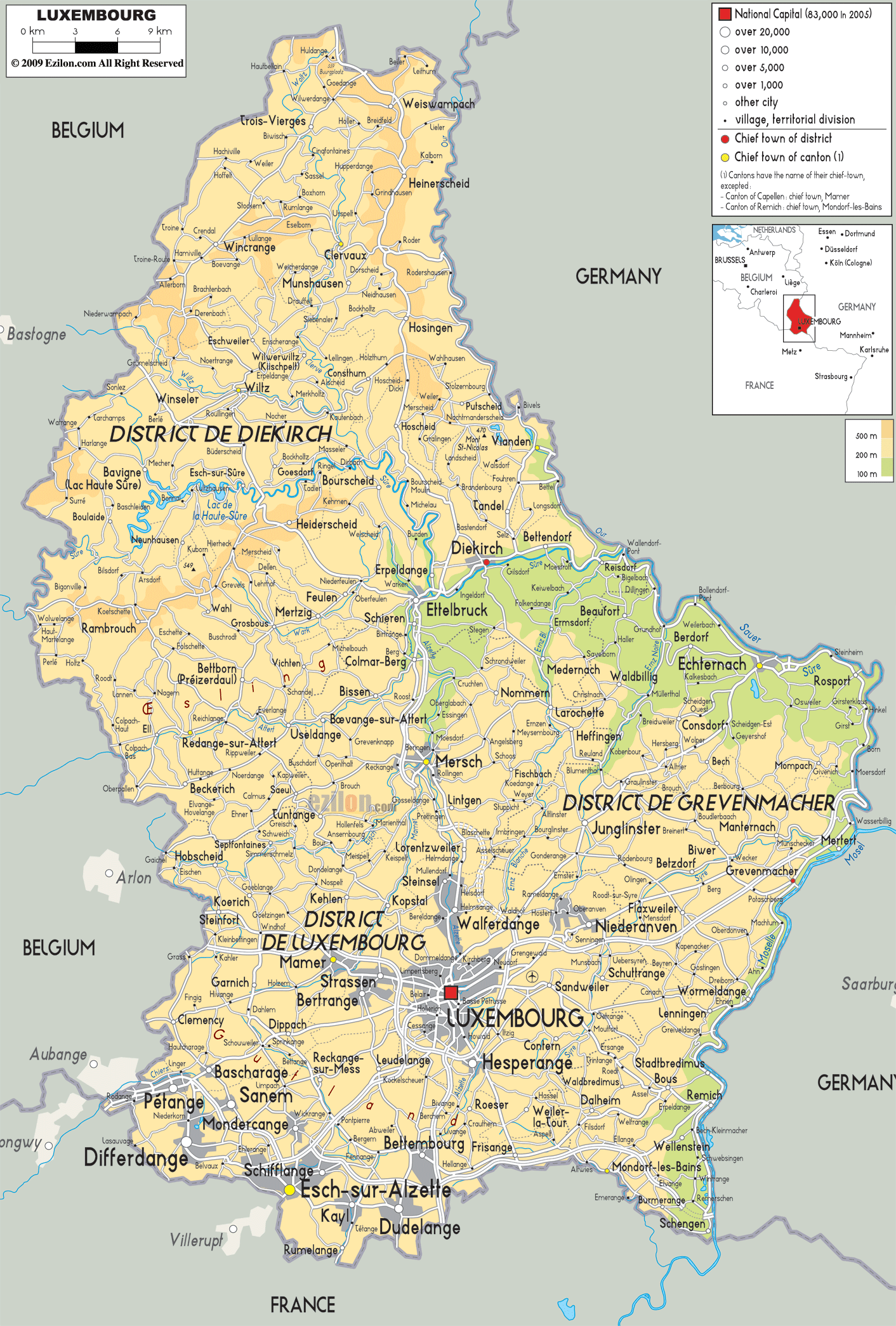 Belgie Luxemburg Kaart - Vogels