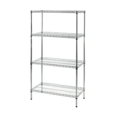 Chrome Wire Lipped Shelf Rack