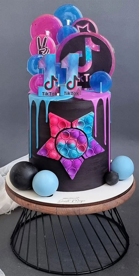 70 Cake Ideas for Birthday & Any Celebration : Tik Tok + Fidget Birthday Cake