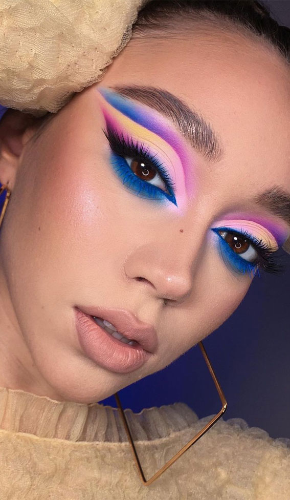 Bold and Bright Summer Makeup Vibrant & Daring : Pastel Graphic