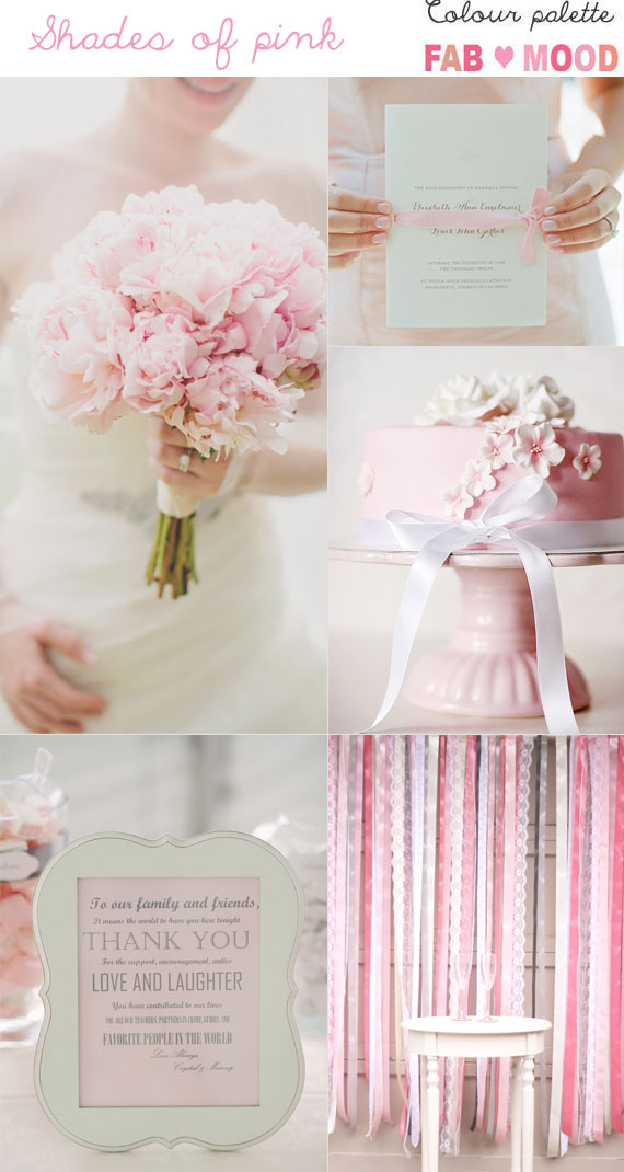 Pink Wedding Colour Mood Board