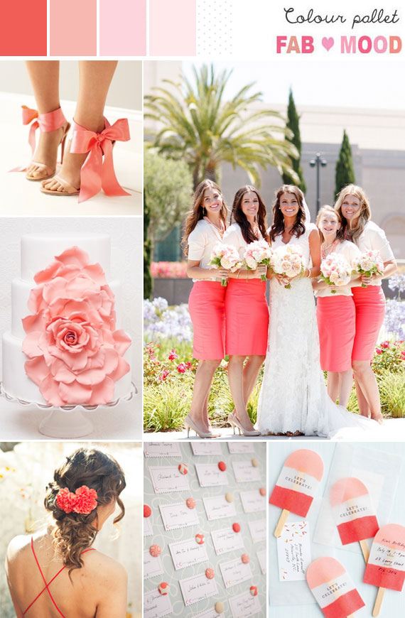 Coal and pink wedding colors