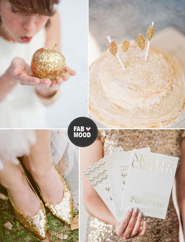 Gold Wedding Colour Winter Wedding