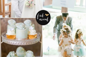 fabmood.com | Pastel wedding Colors palette { Mint, Lucite green and gold }