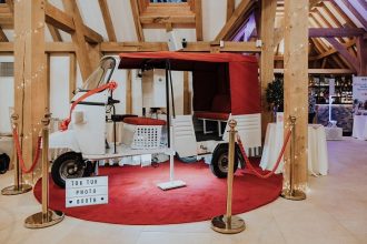 Tuk tuk wedding photo booth | English wedding #barnwedding #weddingideas