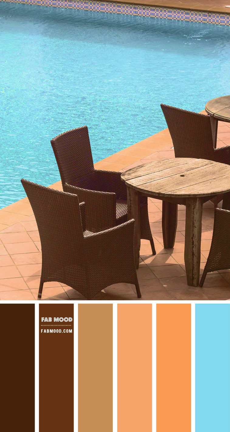 Brown, Terracotta and Turquoise Color Scheme  – Color Palette #66