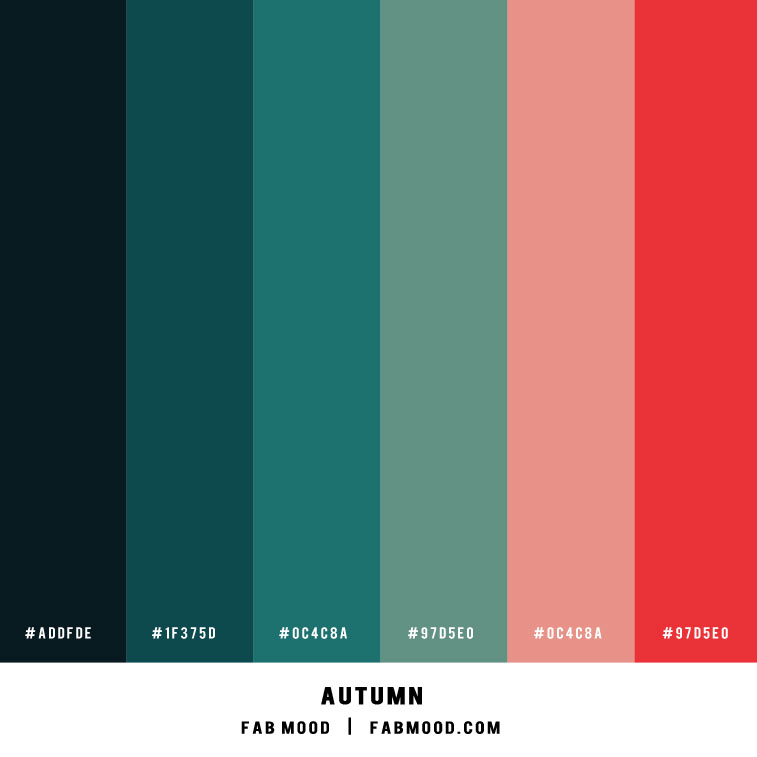 Blue Green & Salmon Pink ― Colour Scheme 43