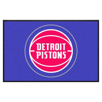 Picture of Detroit Pistons 4X6 High-Traffic Mat with Rubber Backing