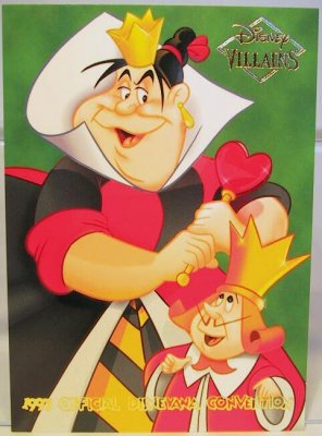 Queen Of Hearts With King Of Hearts Disney Villains 2 Sided Card From Our Other Collection Disney Collectibles And Memorabilia Fantasies Come True