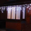 LED Icicle Christmas Lights Ice White Flash