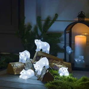 LED acrylic polar bears for outdoor Christmas decorations