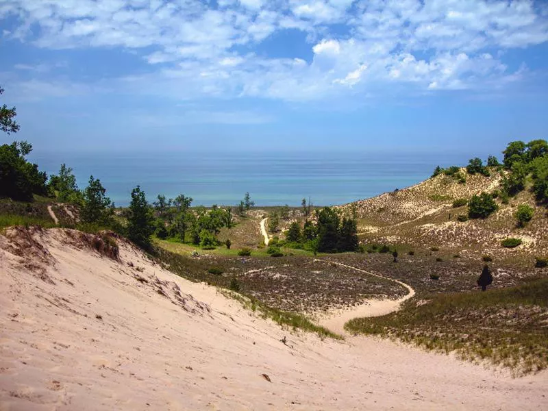 Indiana Dunes with lake views