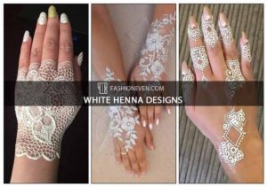 Latest and new white henna designs