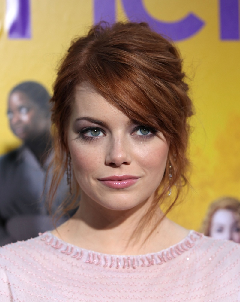 Emma Stone Hair Messy Updo 2011