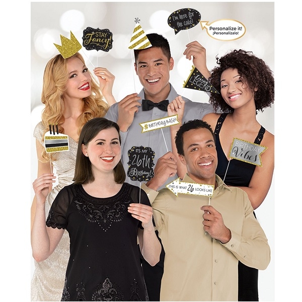 GOLD SPARKLING CELEBRATION PHOTO PROPS