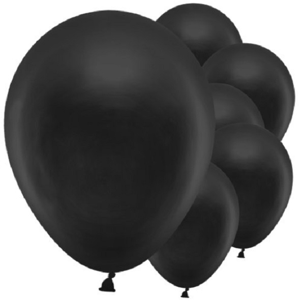 SVARTE BALLONGER (10-pk)