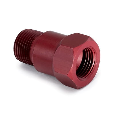 3/8" Red Aluminum NPT Temp Gauge Adapter