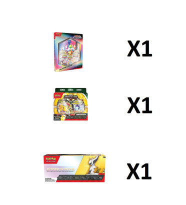 BUNDLE CLASSEUR EV8.5 + NECESSAIRE DU DRESSEUR 2023 + DECK DE COMBAT MIRAIDON EX / CARTE POKEMON VF