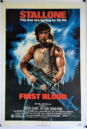 First Blood Rambo US One Sheet poster linen backed 1