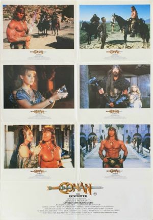 Conan The Destroyer Australian Lobby Card One Sheet poster photosheet with Arnold Schwarzenegger (15)