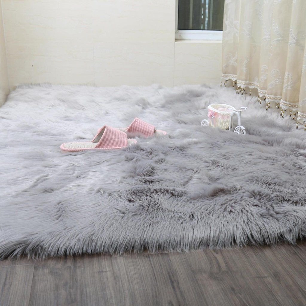 Soft Rugs for Bedroom Unique Faux Rug soft Fluffy Rug Shaggy Rugs Faux Sheepskin Rugs