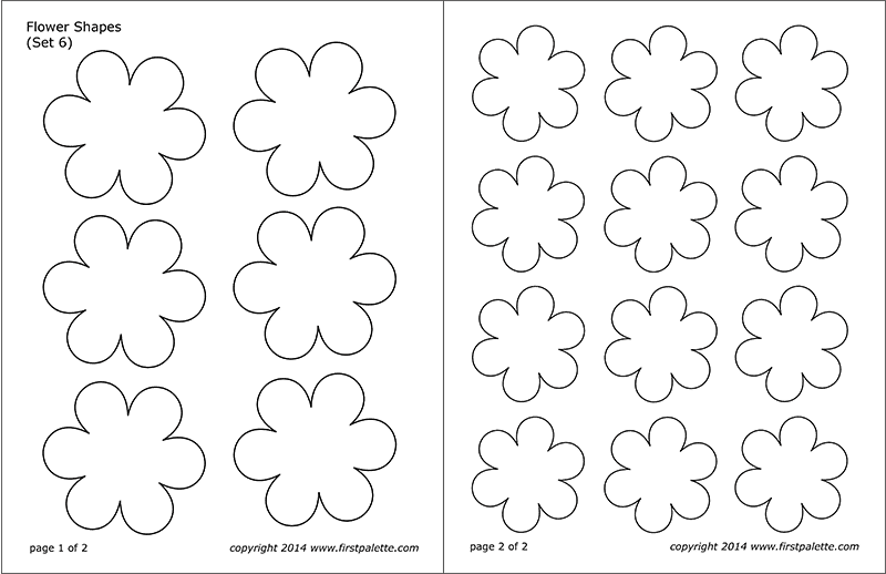 Flower Template For Childrens Activities Activity Shelter - 6 Free 