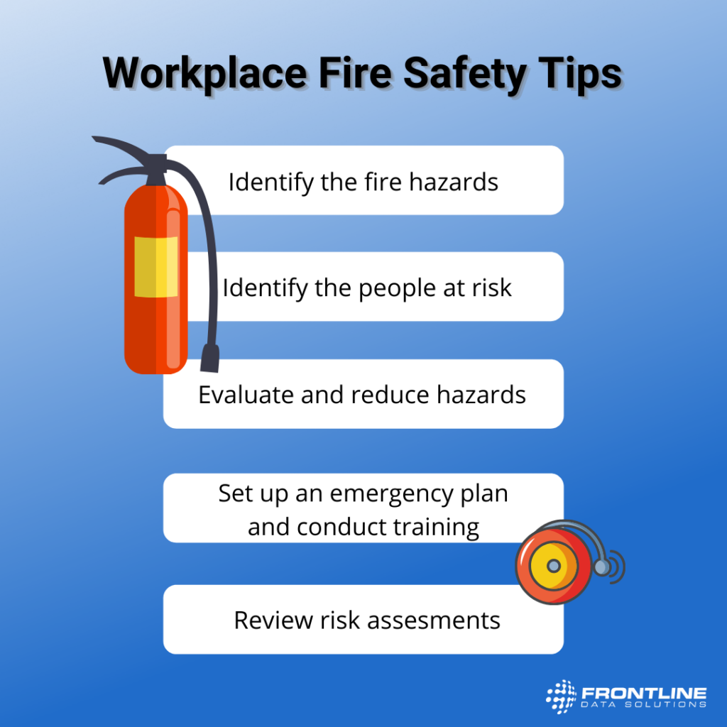 Tips For Fire Action Emergency Health And Safety Poster Workplace ...