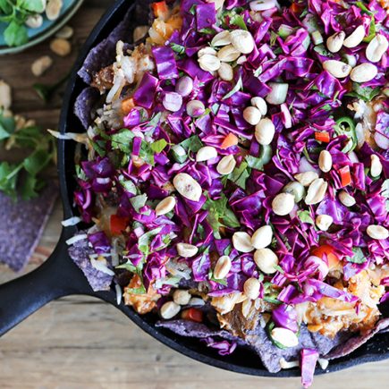 Sweet and Spicy Thai Chicken Nachos | www.floatingkitchen.net