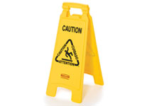 Rubbermaid Commercial Folding Floor Signs - Caution