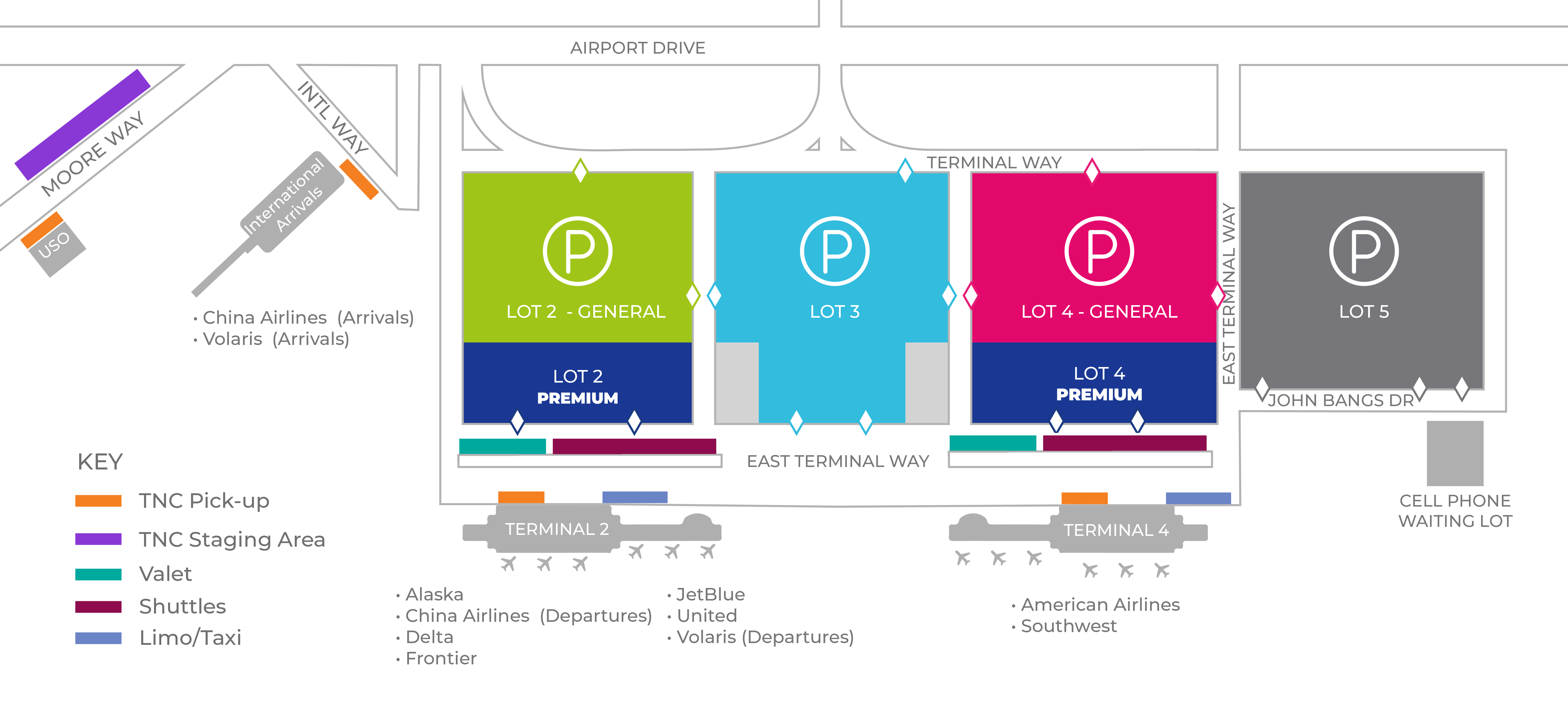 Ontario International Airport Terminal Maps