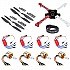 Drone Accessories Combo (4 x Motor, 4 x ESC, 2 x 1045 Propeller, 1 x F450 Frame, Strap Belt)