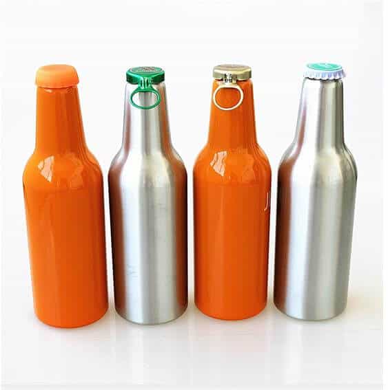 small aluminum beer bottles