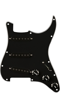 Pre-Wired Strat® Pickguard, Pure Vintage '65 w/RWRP Middle - Black