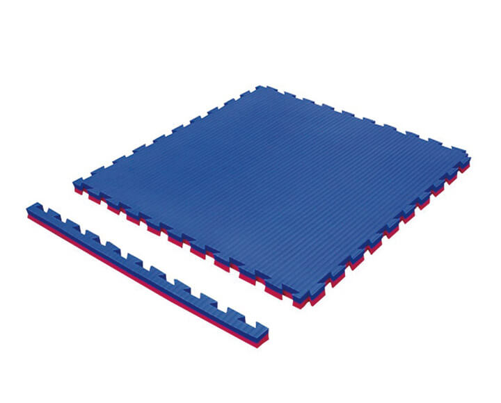 Blue interlocking tatami puzzle mat