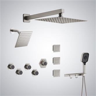 Fontana Venissieux Brushed Nickel 12-Inch Dual Shower System