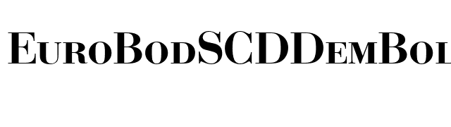 EuroBodSCDDemBol font preview