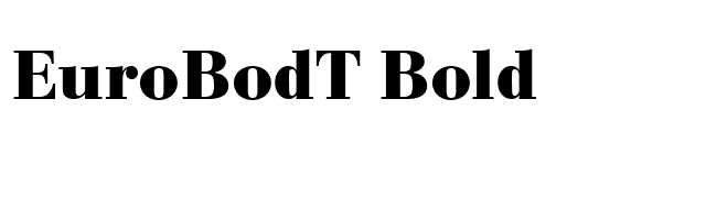 EuroBodT Bold font preview