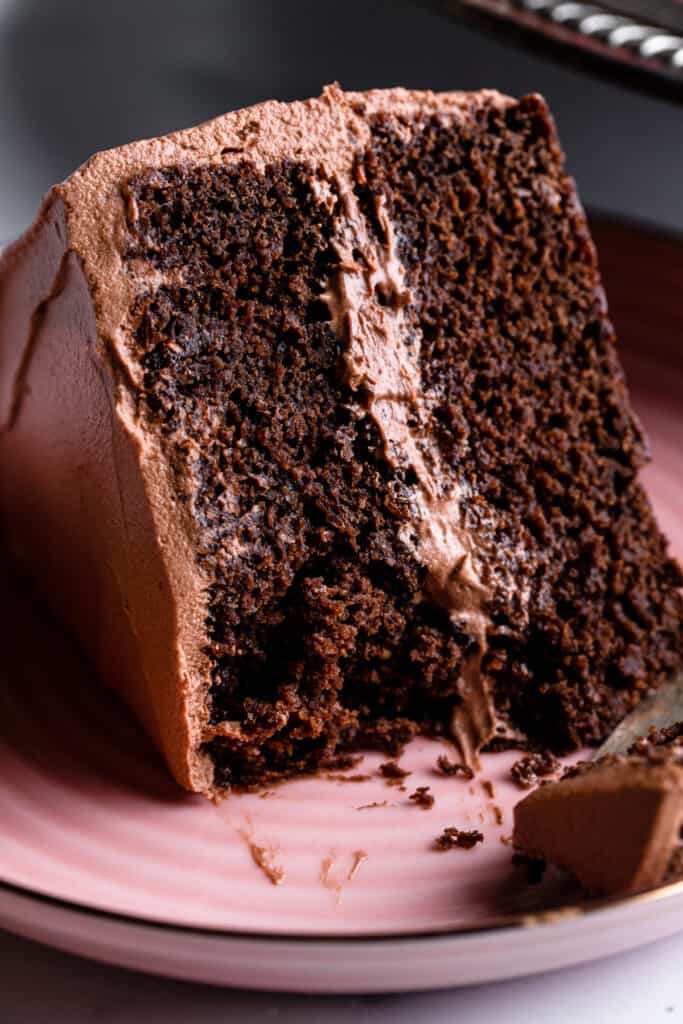 a large slice of Healthy Chocolate Cake