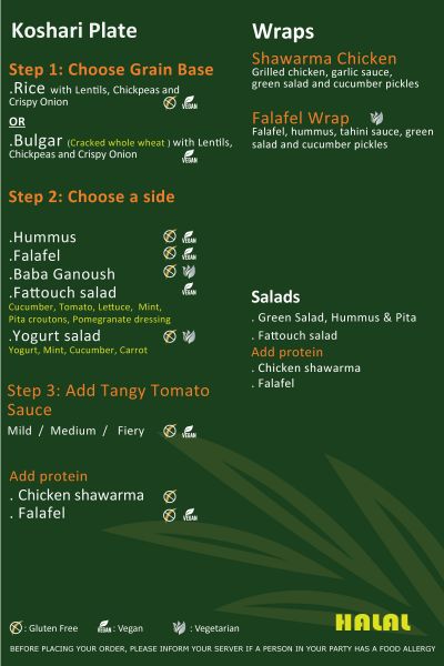 Zaaki Food truck - Menu 2