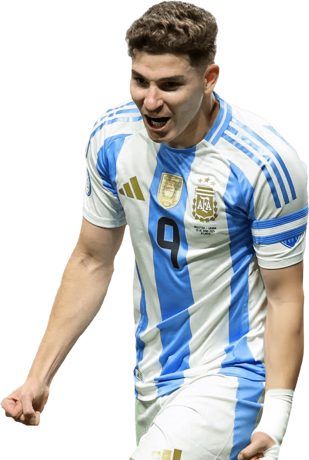 Julián Álvarez Argentina football render - FootyRenders