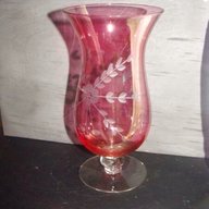 cranberry glass vase for sale