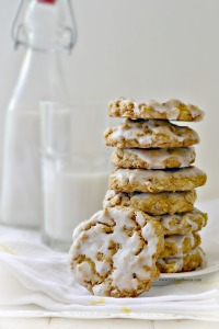 Gluten-Free Vegan Iced Oatmeal Cookies