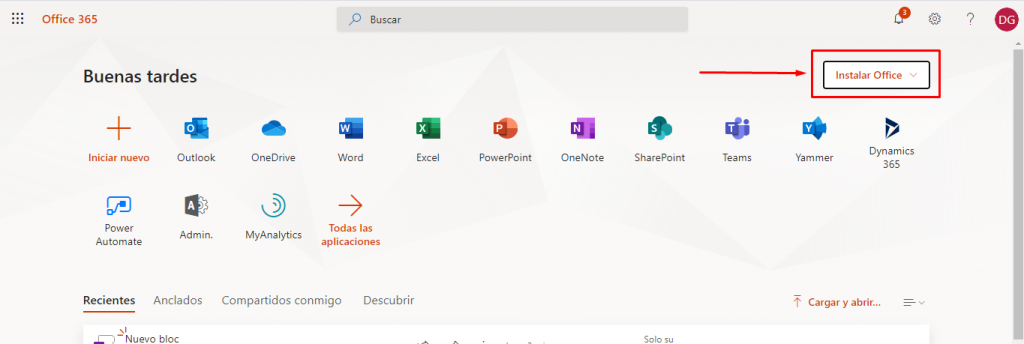 Instalar Office 365 en versión de escritorio - Formación Microsoft 365