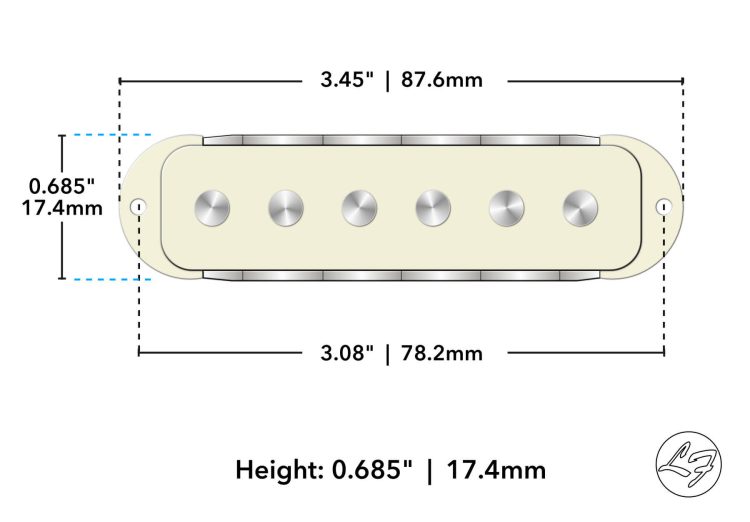 Fralin Pickups Jaguar Dimensions