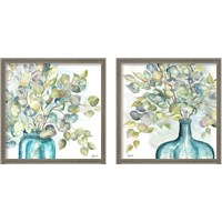 Framed 'Eucalyptus in Mason Jar 2 Piece Framed Art Print Set' border=