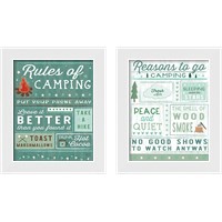 Framed 'Comfy Camping 2 Piece Framed Art Print Set' border=