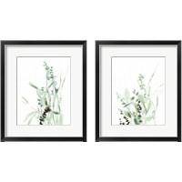 Framed 'Grasses  2 Piece Framed Art Print Set' border=