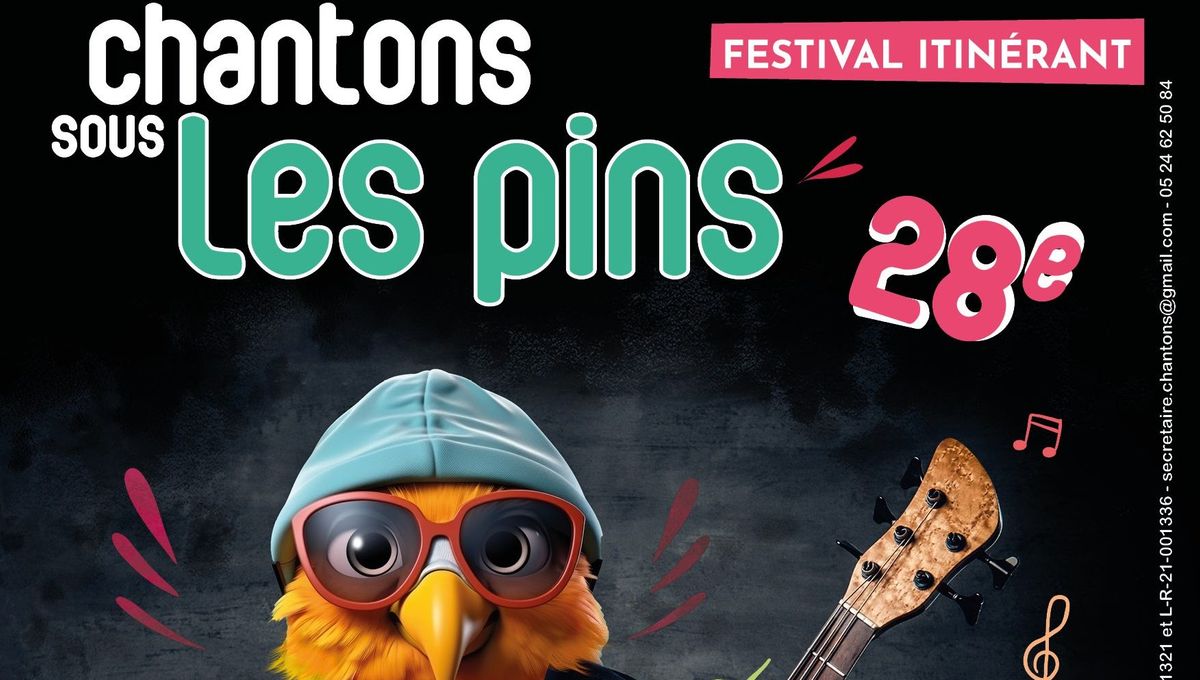 L'affiche 2025 du festival "Chantons sous les pins"