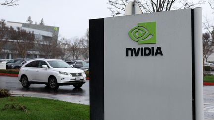 Au siège de Nvidia le 5 février 2024 à Santa Clara, en Californie. (JUSTIN SULLIVAN / GETTY IMAGES NORTH AMERICA / VIA AFP)