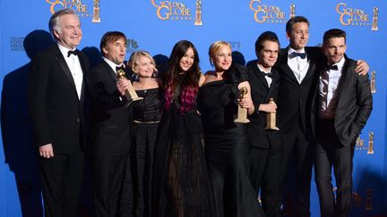  (L'équipe du film Boyhood, qui a remporté trois Golden Globes © MAXPPP)